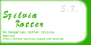szilvia kotter business card